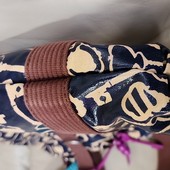 Fossil Womens Keyper Keys Pattern Tote Bag & Fabric Bag Preowned - Picture 8 of 13